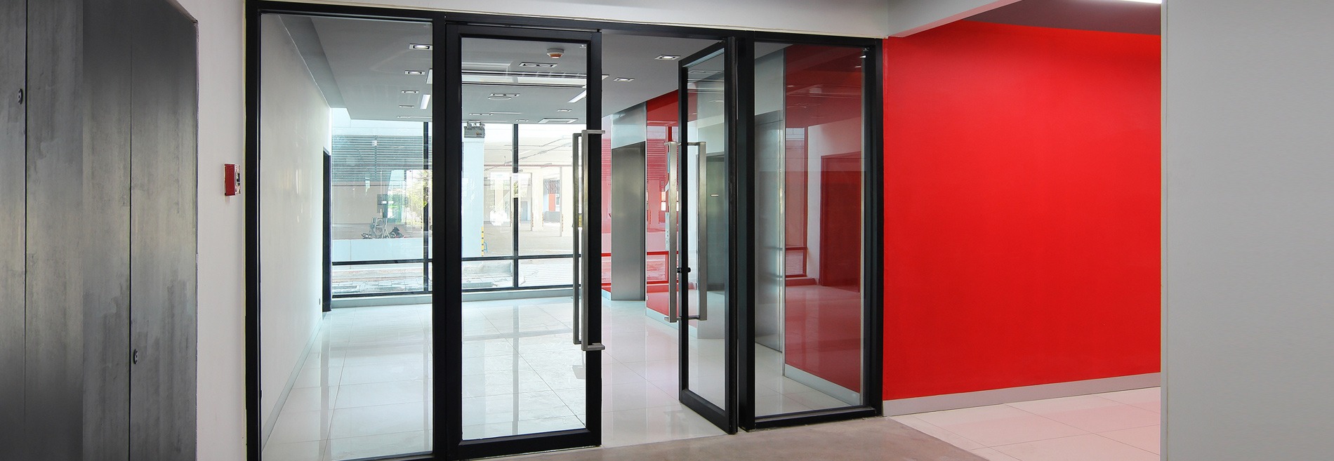 scratch resistant palgard being used for glass on double doors