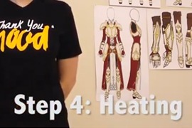Heat the PVC with a Heat Gun