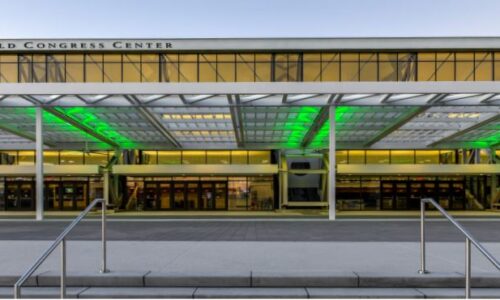 A Modern Polycarbonate Canopy at Georgia World Congress Center