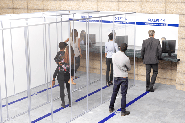 6.5 Ft Free-Standing Clear Partition Transparent Social Distance Wall Divider 