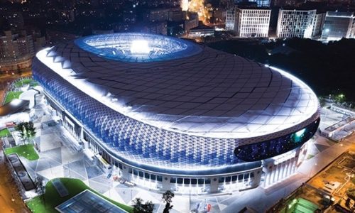 A puzzle of SUNLITE panels at VTB Arena, Moscow