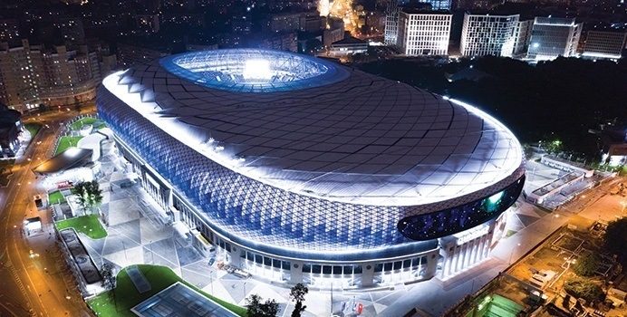 A puzzle of SUNLITE panels at VTB Arena, Moscow