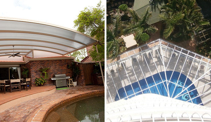 Palram sun-safe poolside canopy
